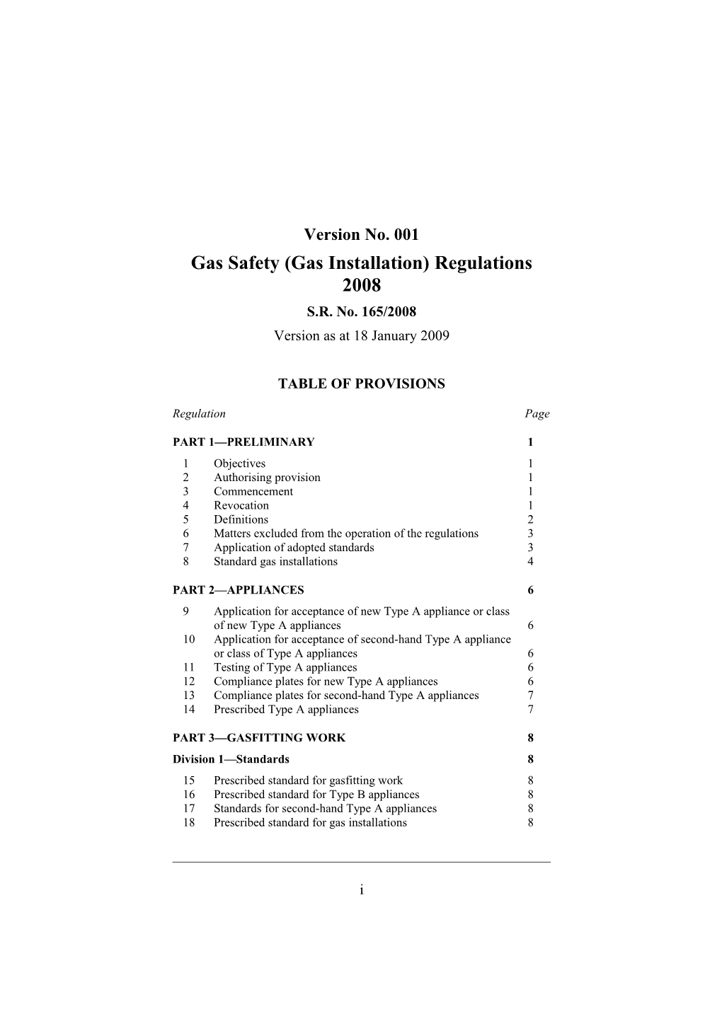 Gas Safety (Gas Installation) Regulations 2008