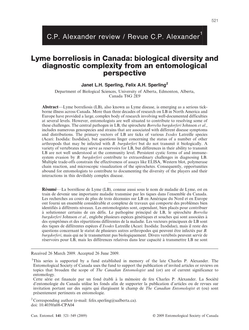 Biological Diversity and Diagnostic Complexity from an Entomological Perspective