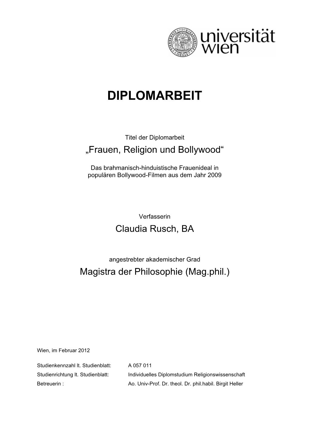 Diplomarbeit