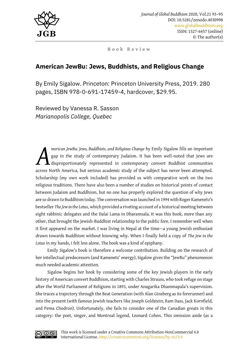 Jews, Buddhists, and Religious Change