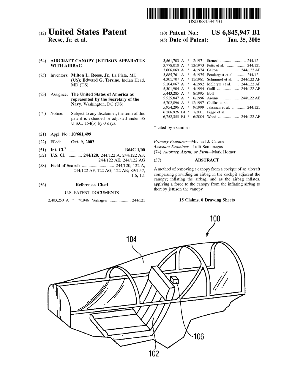 (12) United States Patent (10) Patent No.: US 6,845,947 B1 Reese, Jr