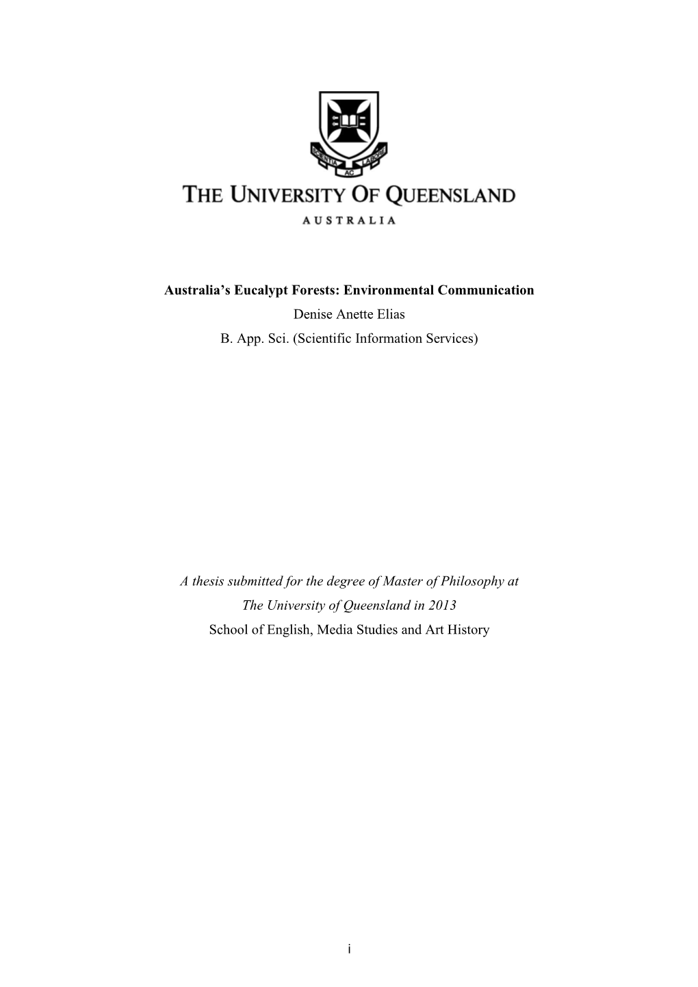 Australia's Eucalypt Forests: Environmental Communication