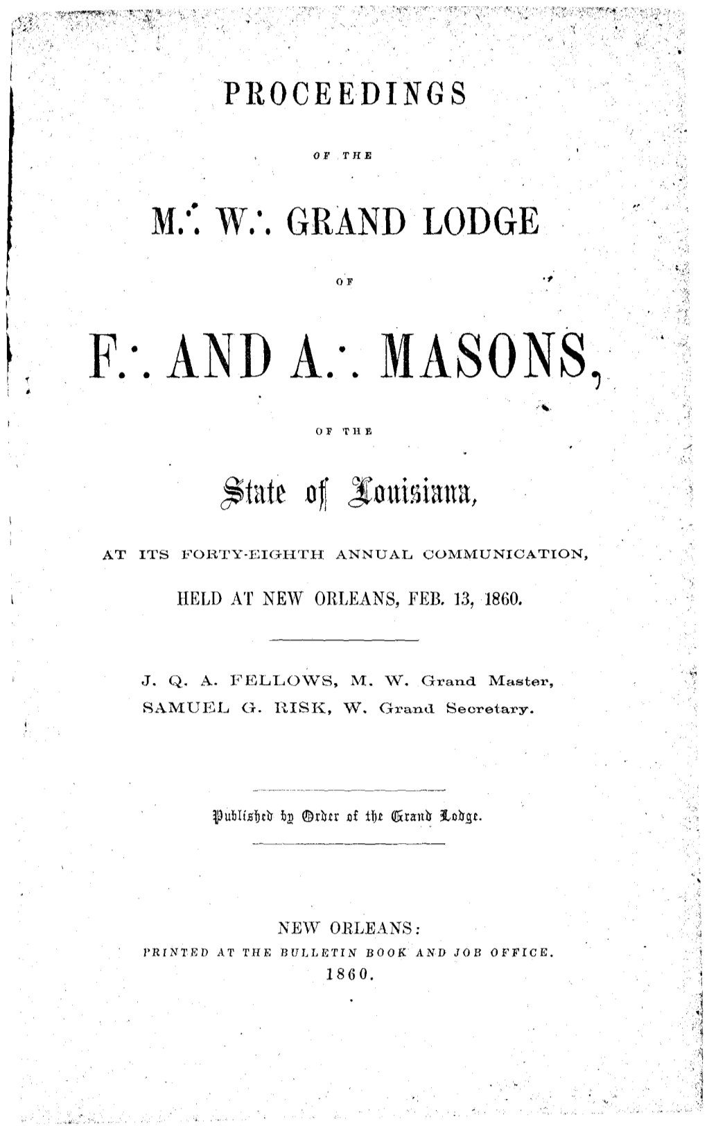 F.\ and A/. Masons