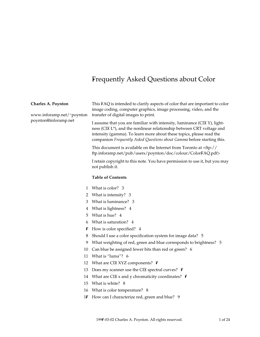 Frequently Asked Questions About Color