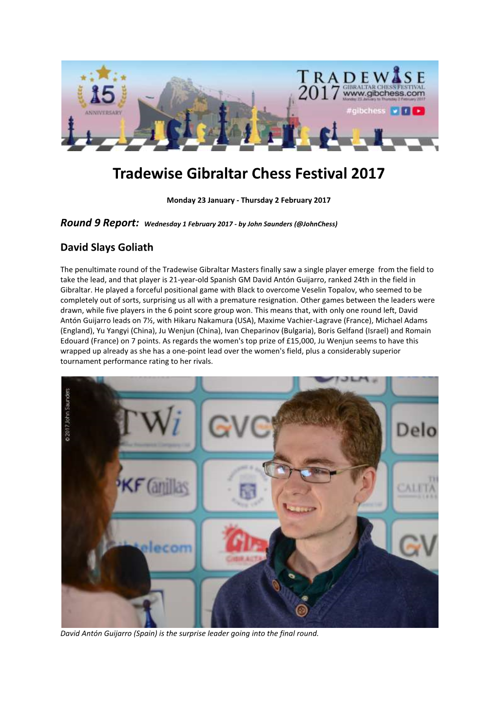 Tradewise Gibraltar Chess Festival 2017