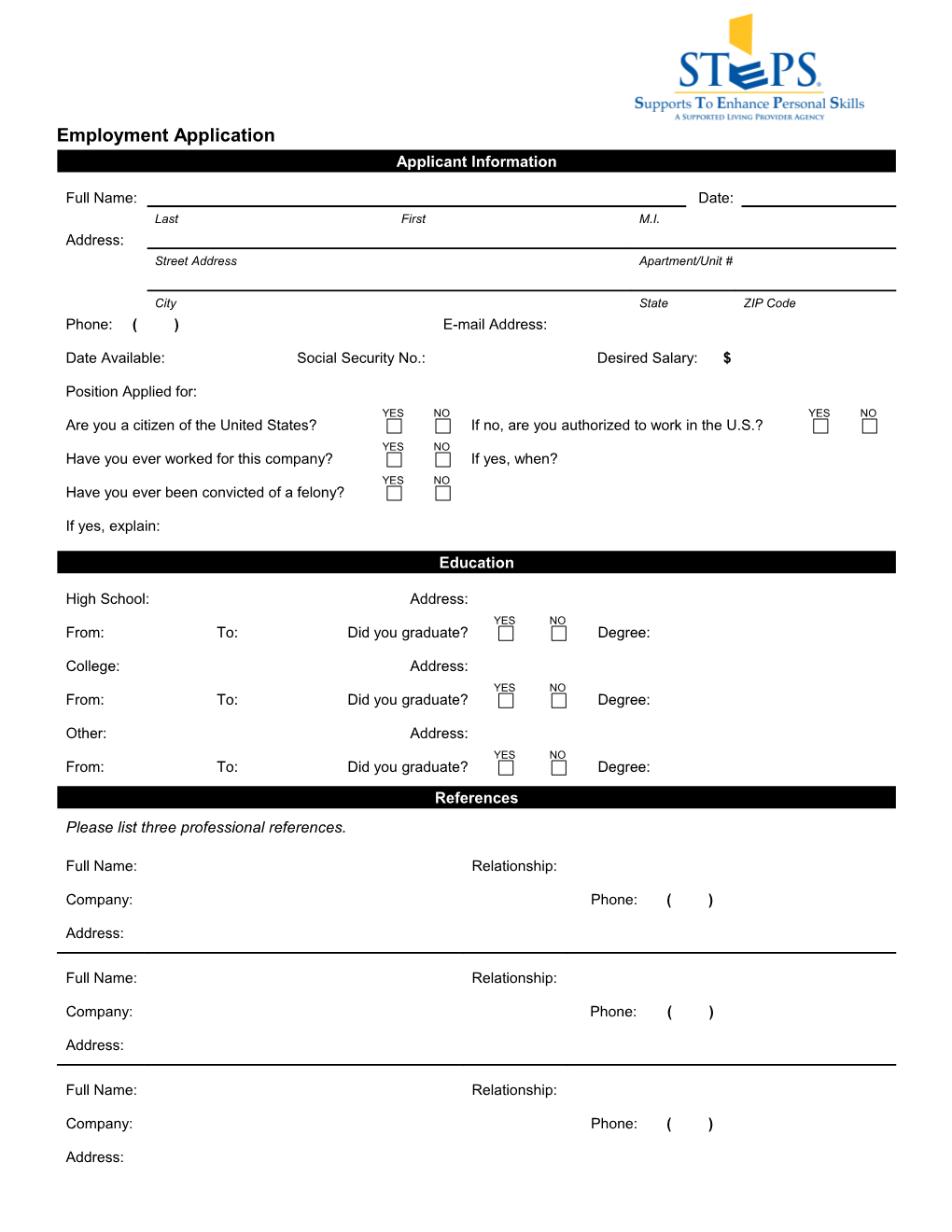 Employment Application s26