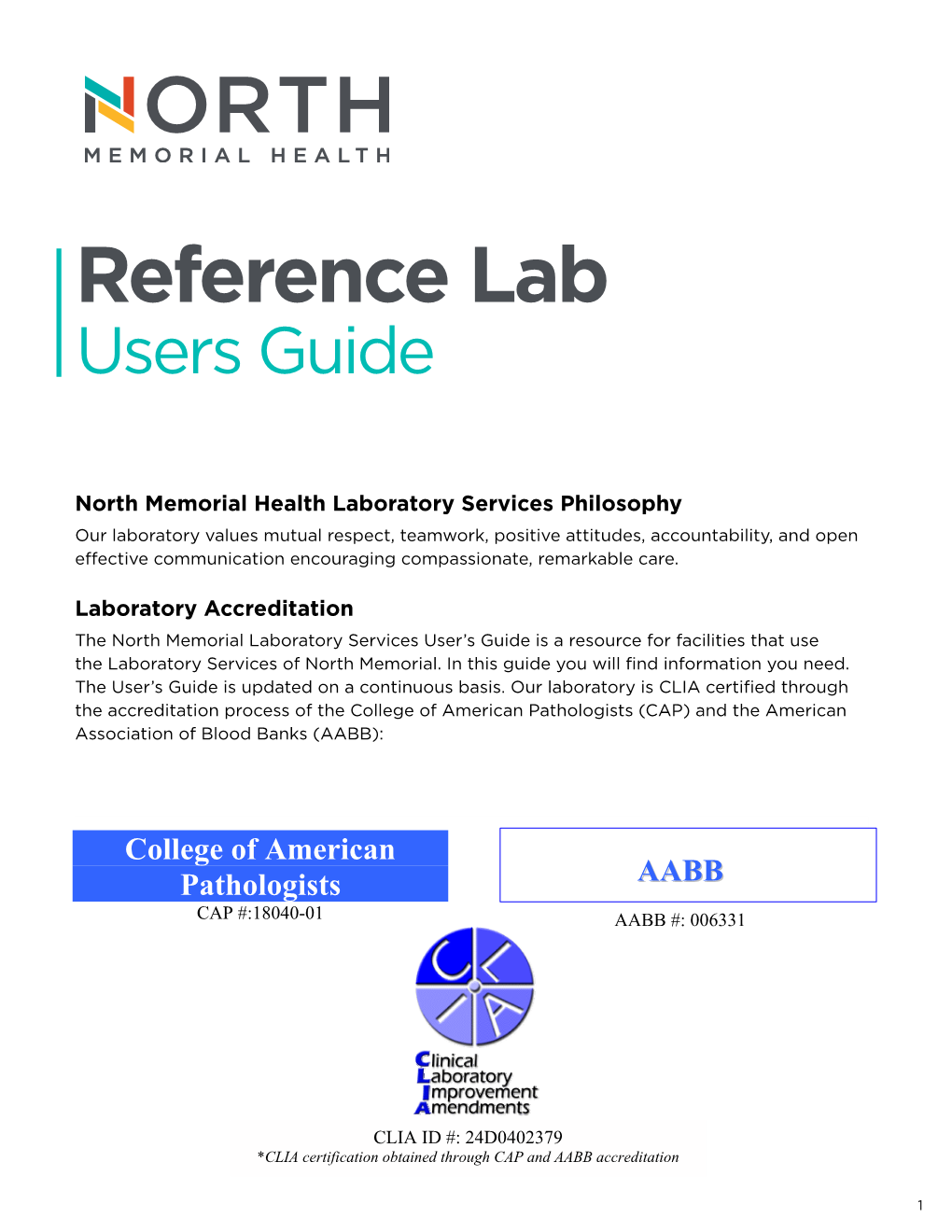 Reference Lab Users Guide