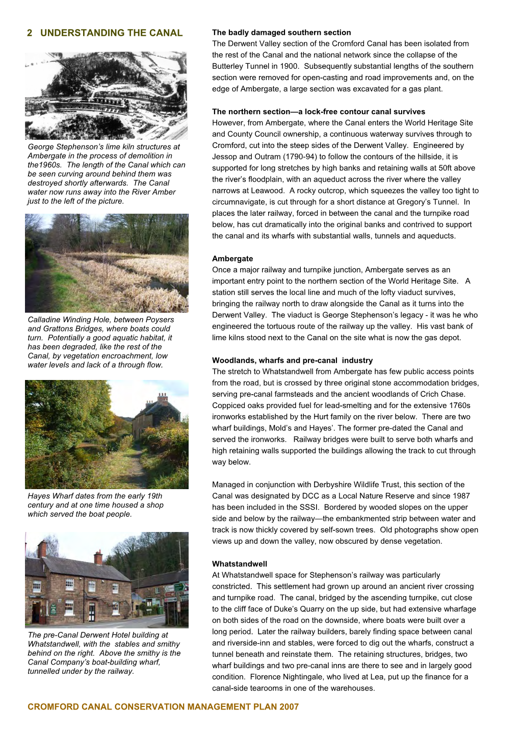 Cromford Canal Conservation and Management Plan