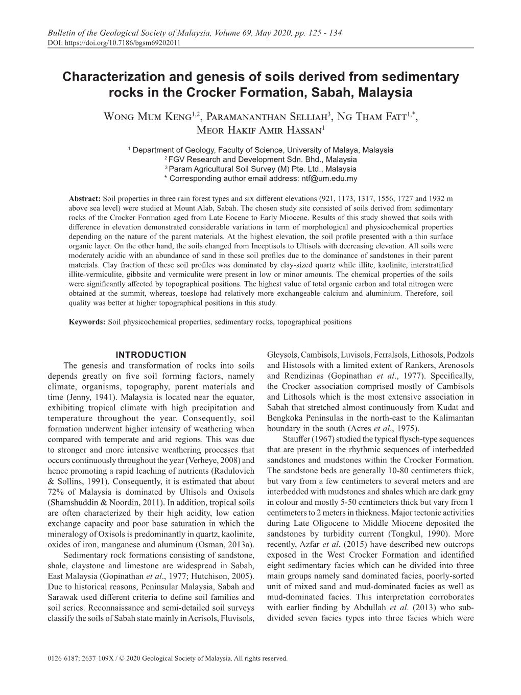 Characterization and Genesis of Soils