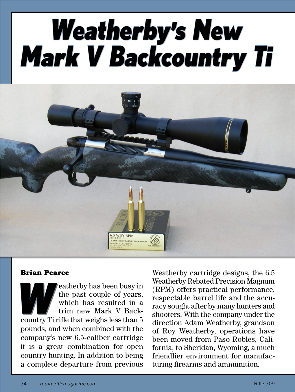 Weatherby's New Mark V Backcountry Ti