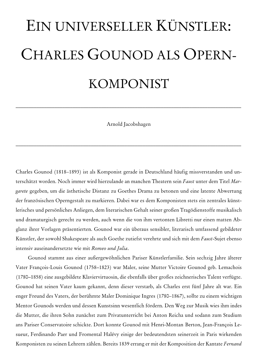 Charles Gounod Als Opern