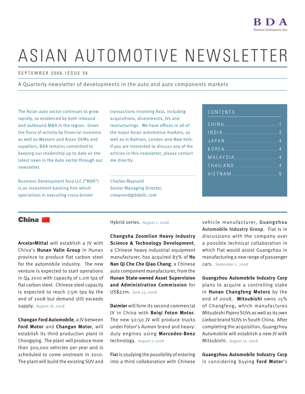Automotive Newsletter Sept.Indd