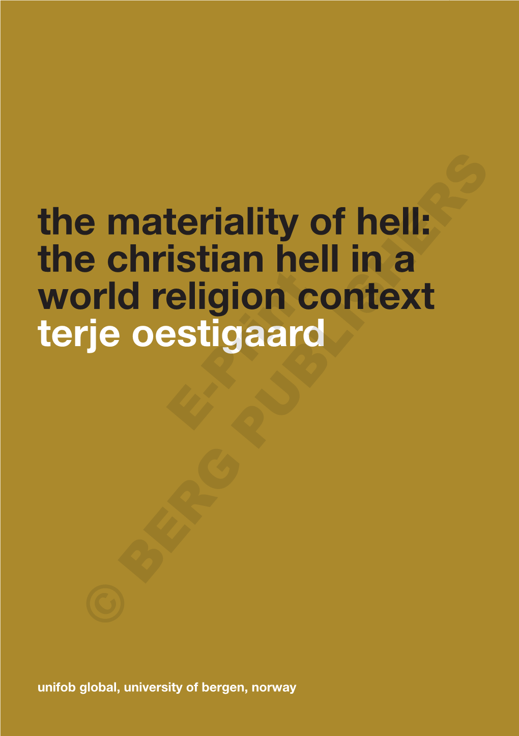 The Christian Hell in a World Religion Context