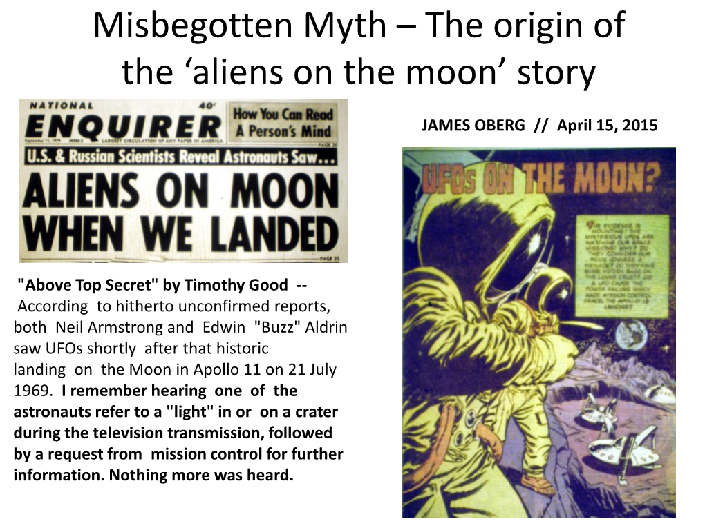 Misbegotten Myth – the Origin of the 'Aliens on the Moon' Story