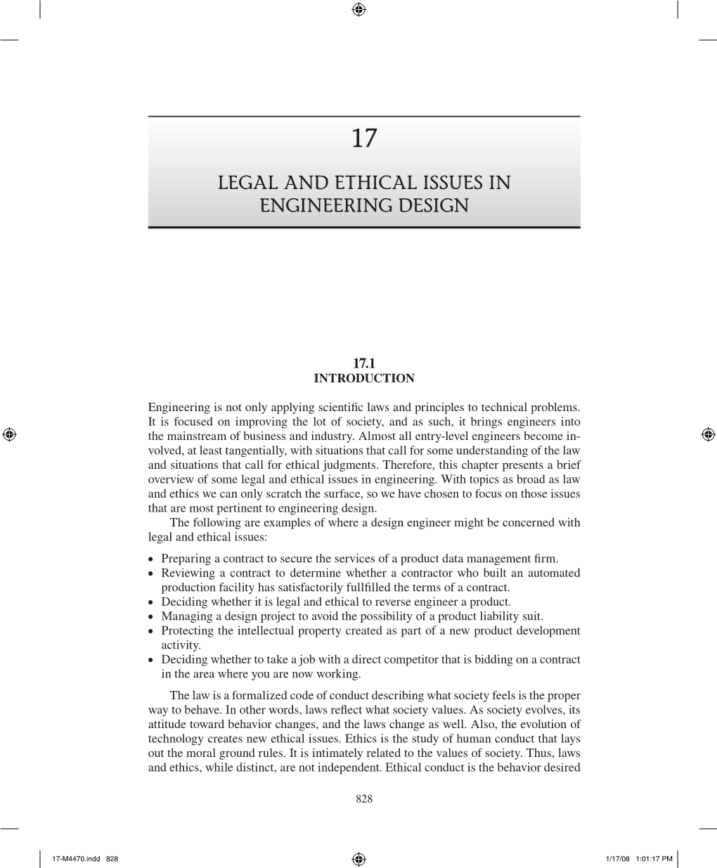 Legal and Ethical Issues in Engineering Design