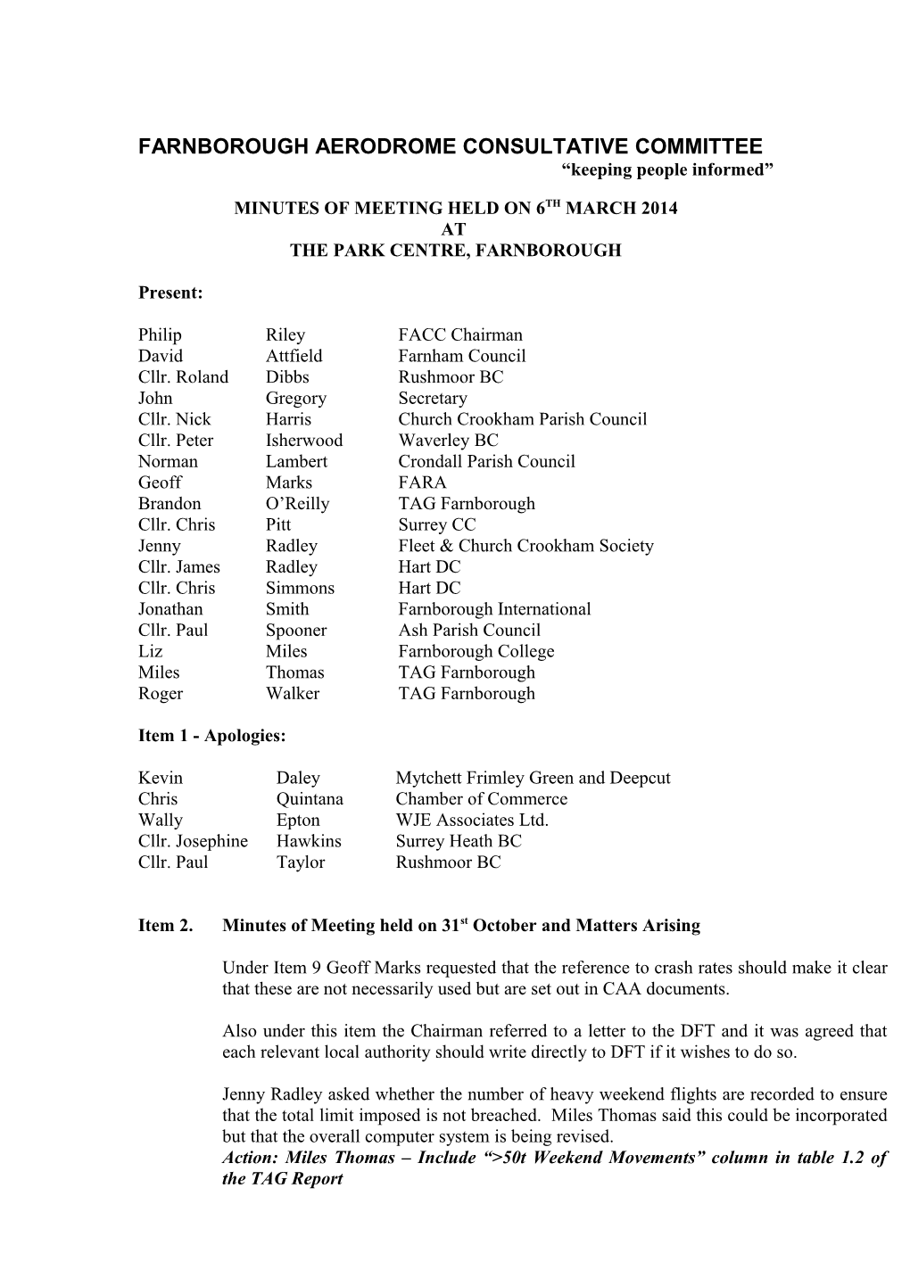 Farnborough Aerodrome Consultative Committee