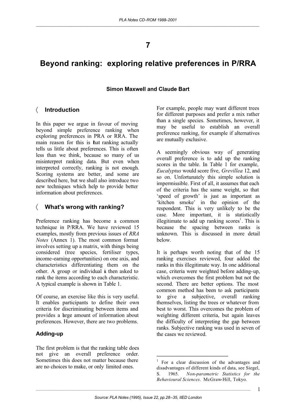 7 Beyond Ranking: Exploring Relative Preferences in P/RRA