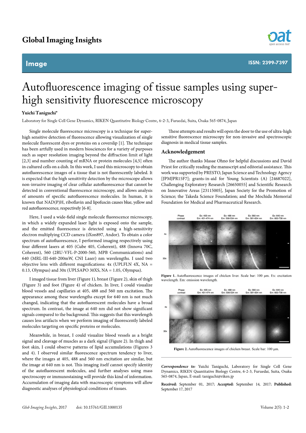 Autofluorescence Imaging of Tissue Samples Using Super