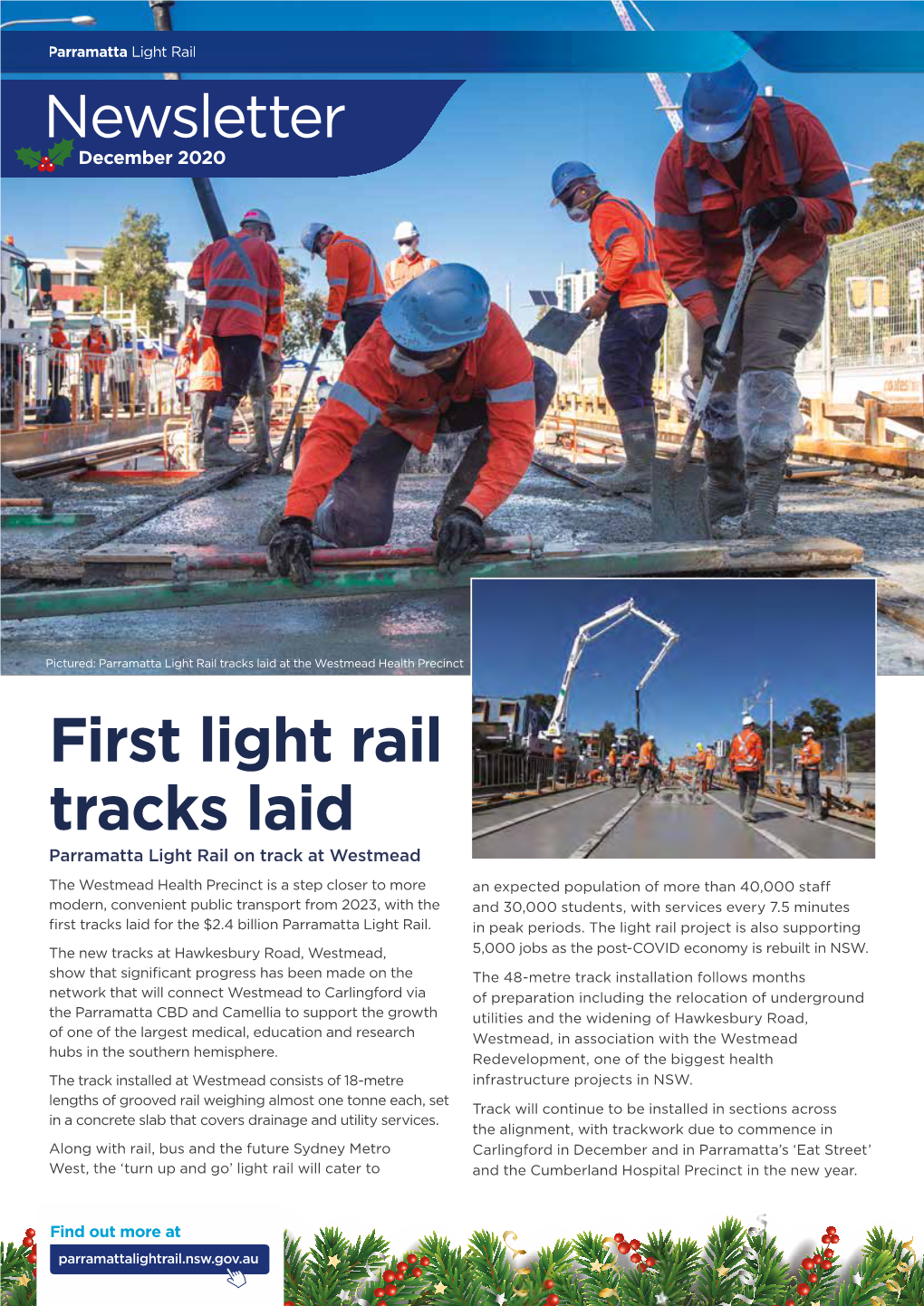 Parramatta Light Rail Newsletter