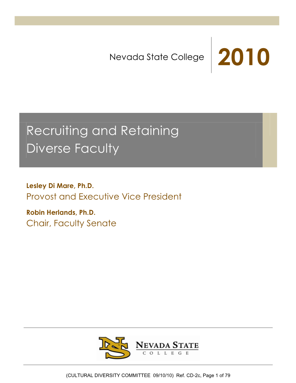 Recruiting and Retaining Diverse Faculty