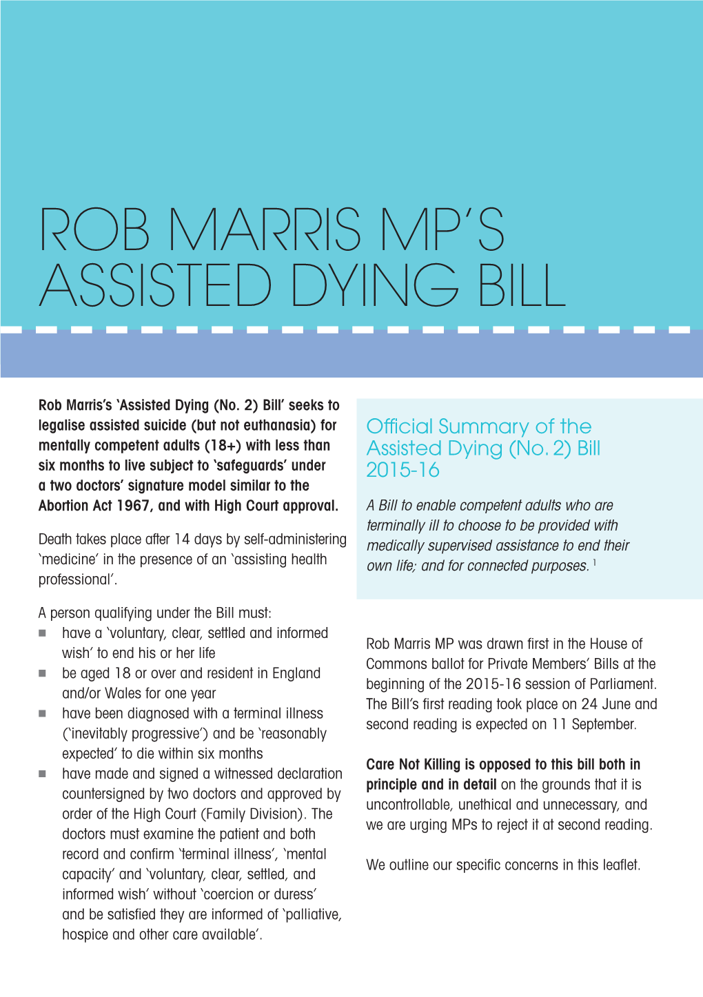 Rob Marris Mp's Assisted Dying Bill