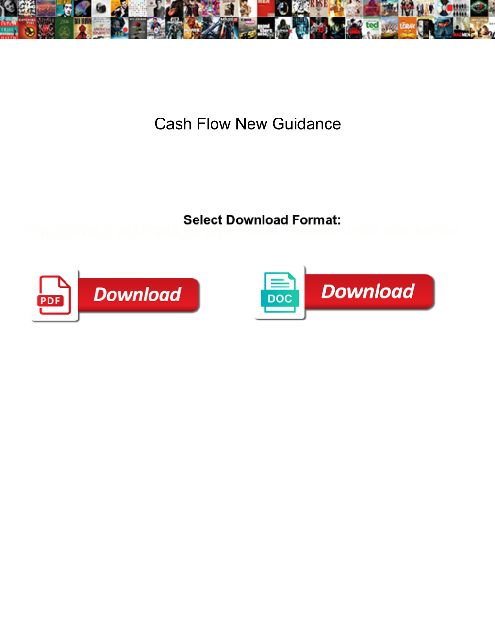Cash Flow New Guidance