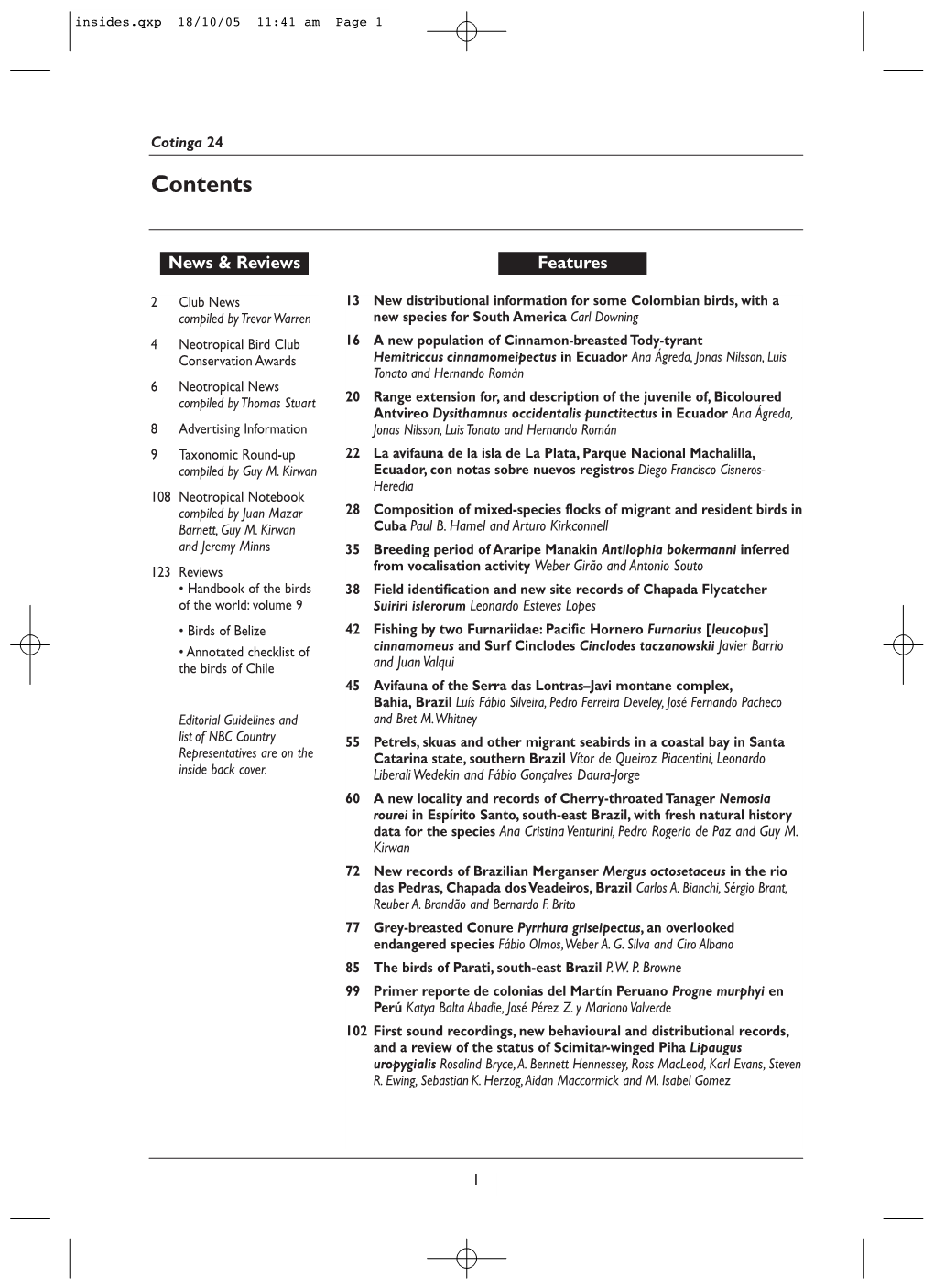 Composition of Mixed-Species Flocks of Migrant and Resident Birds in Barnett, Guy M