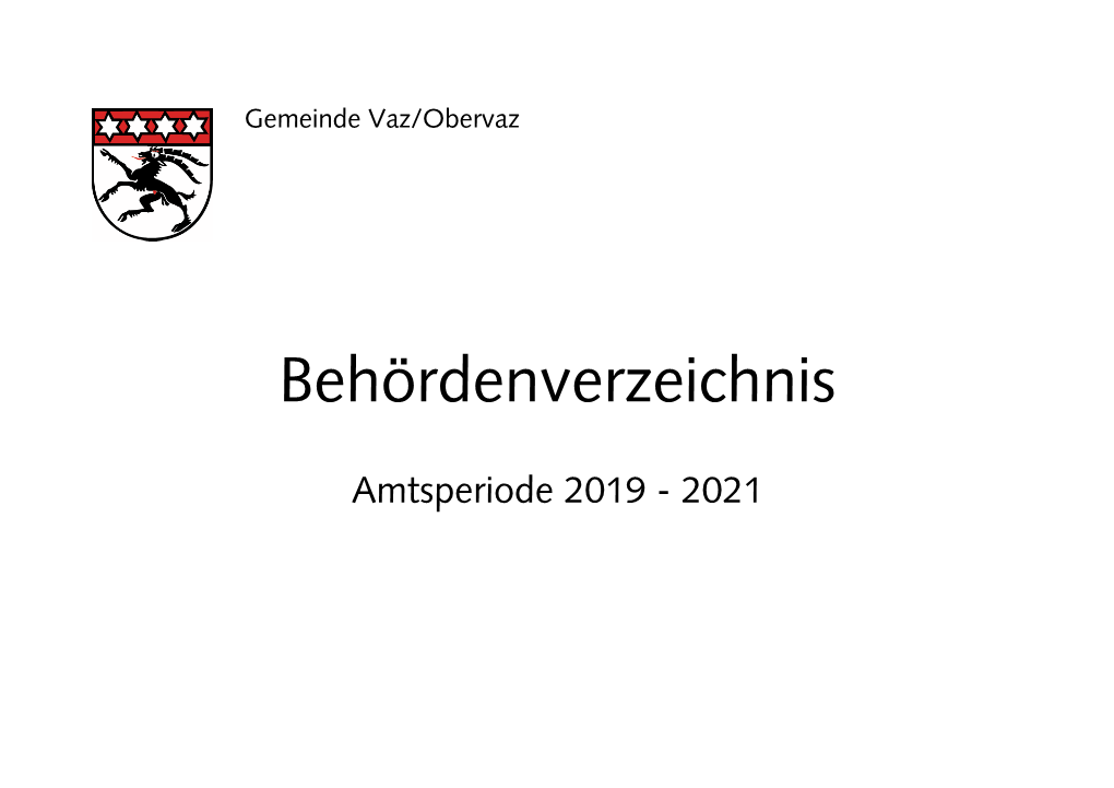 Amtsperiode 2019 Bis 2021