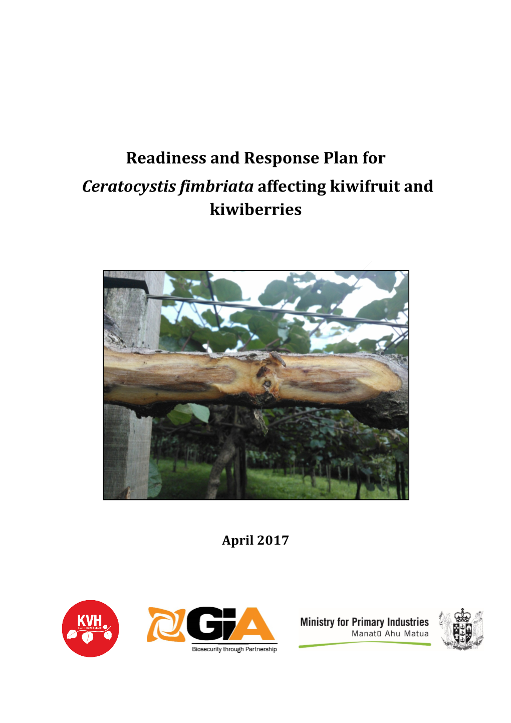 Ceratocystis Fimbriata Affecting Kiwifruit and Kiwiberries