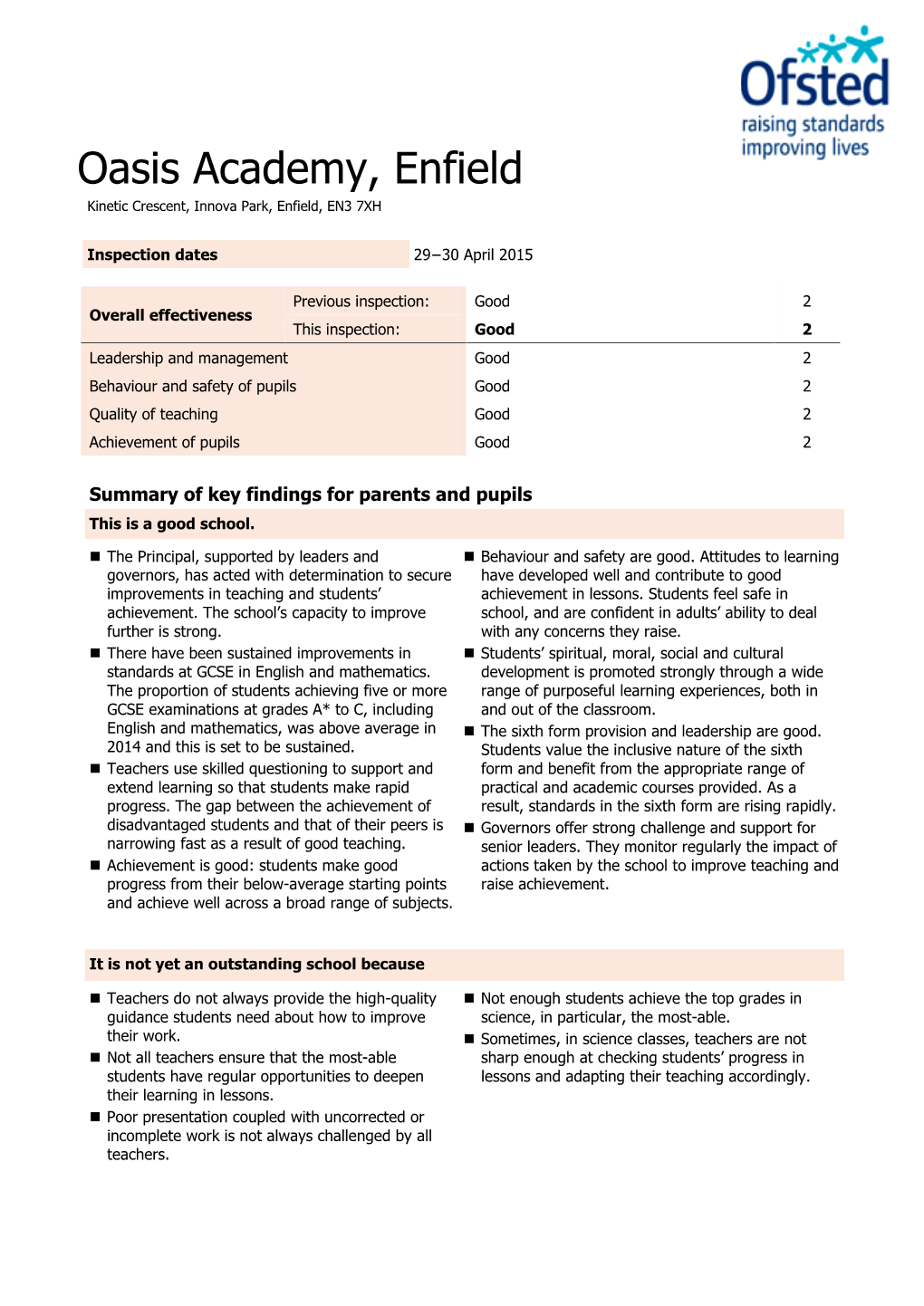 Oasis Academy, Enfield Kinetic Crescent, Innova Park, Enfield, EN3 7XH