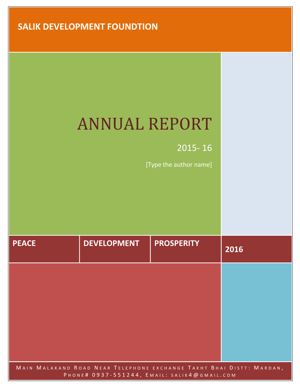 SDF Annual Report 2015-16