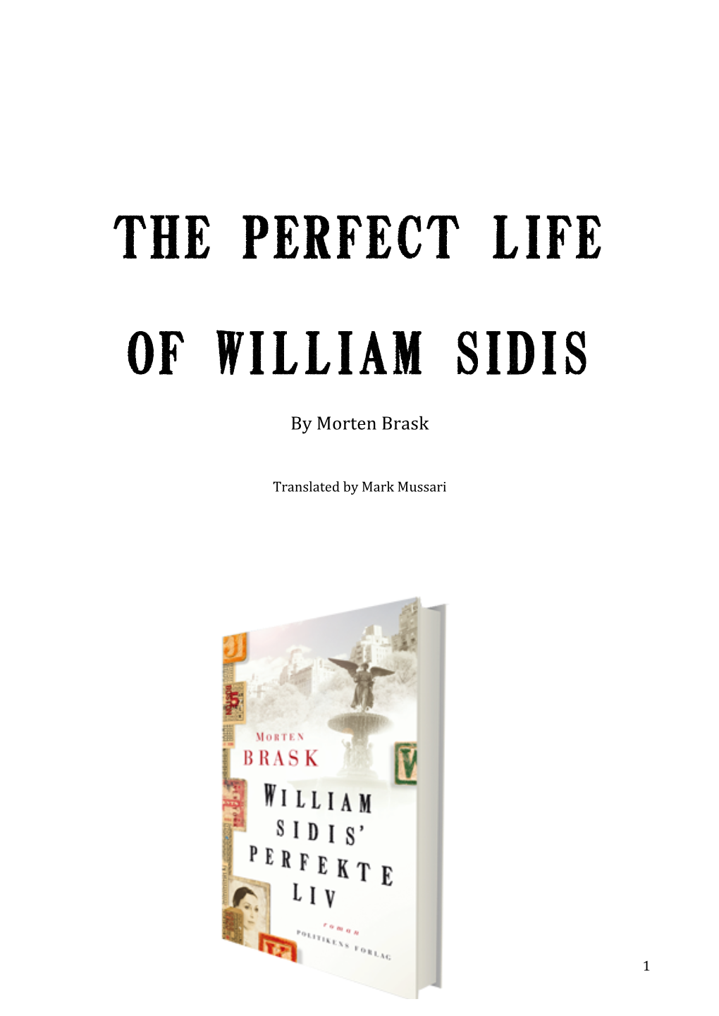 The Perfect Life of William Sidis