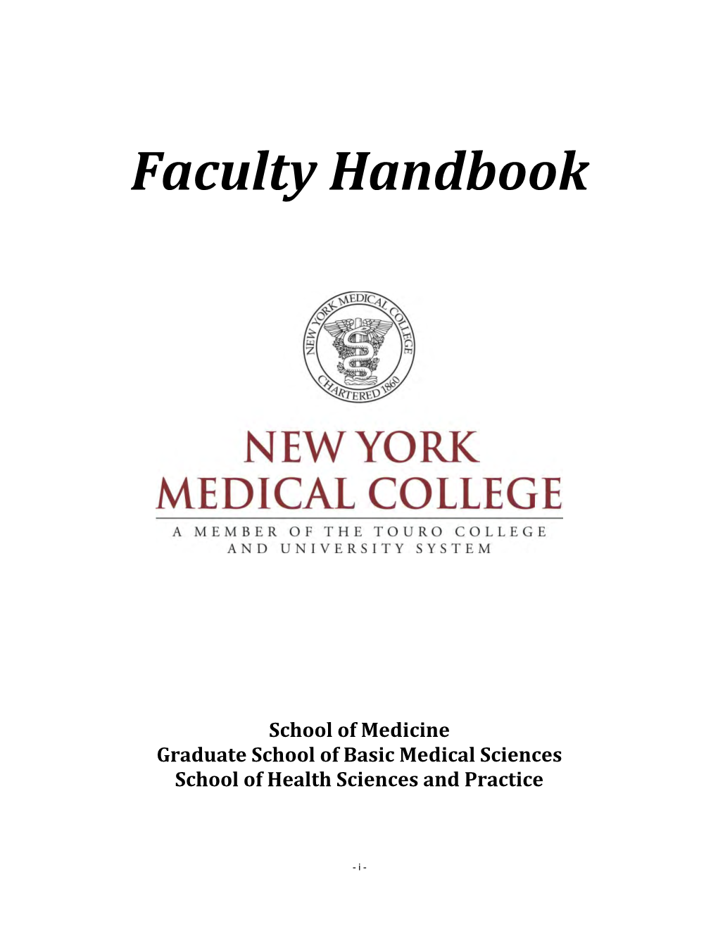 NYMC Faculty Handbook