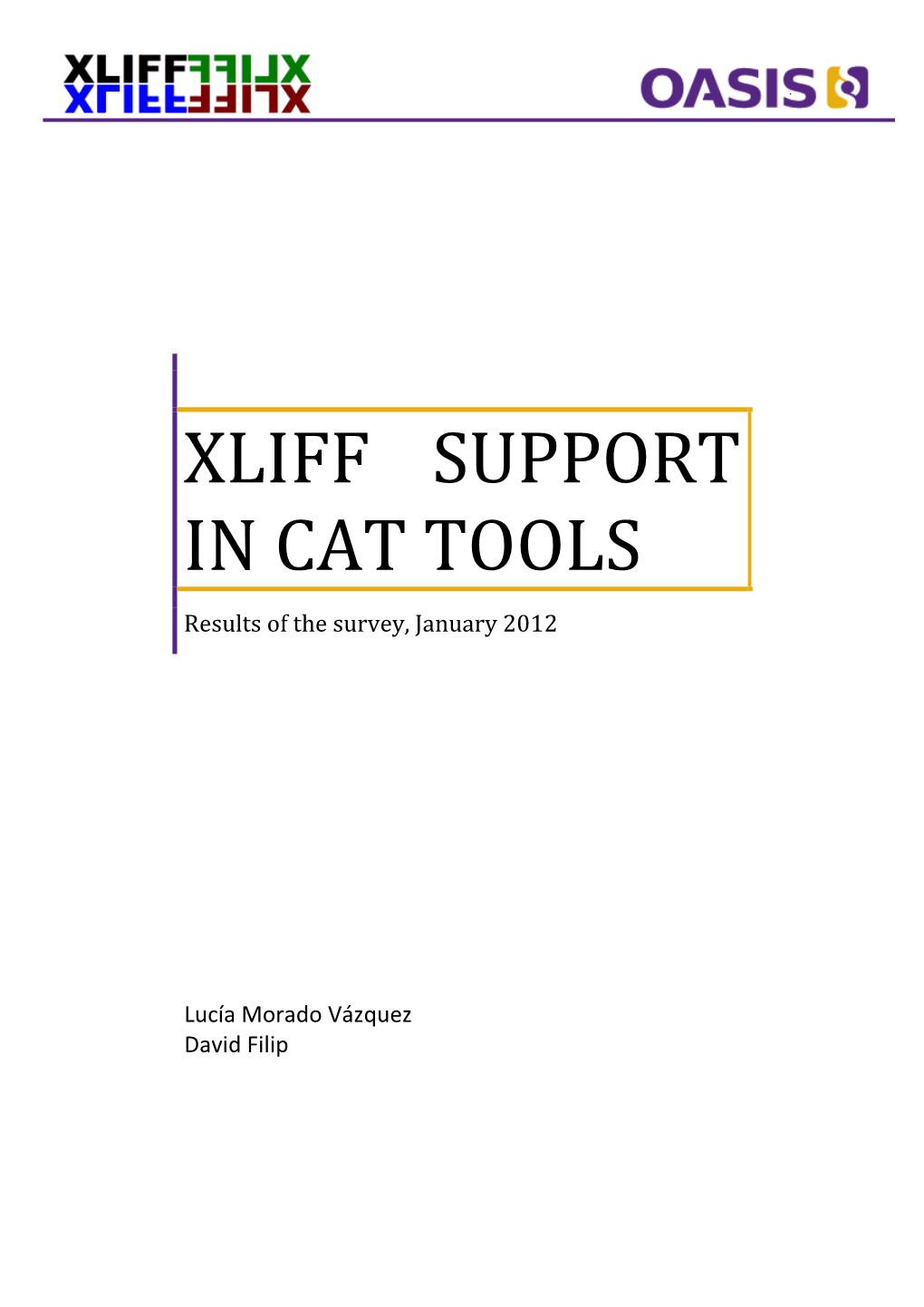 Xliff Support in Cat Tools