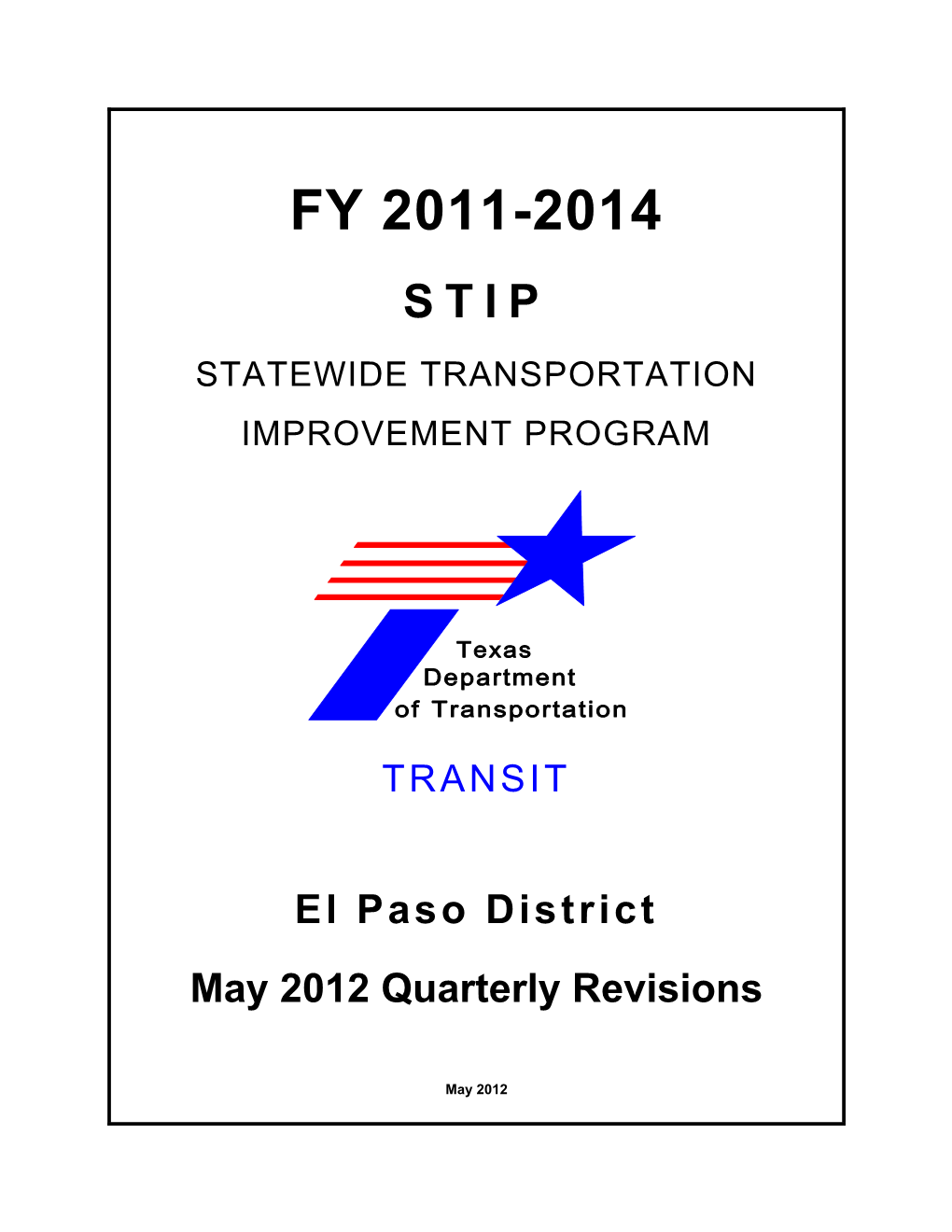 Fy 2011-2014 Stip Statewide Transportation Improvement Program