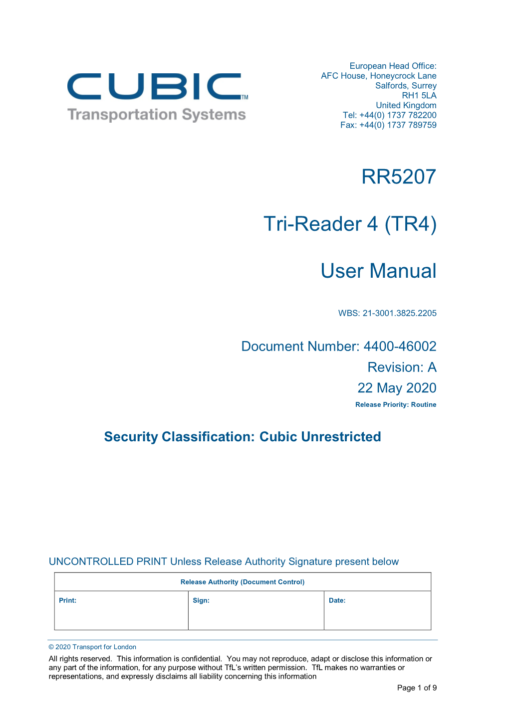(TR4) User Manual