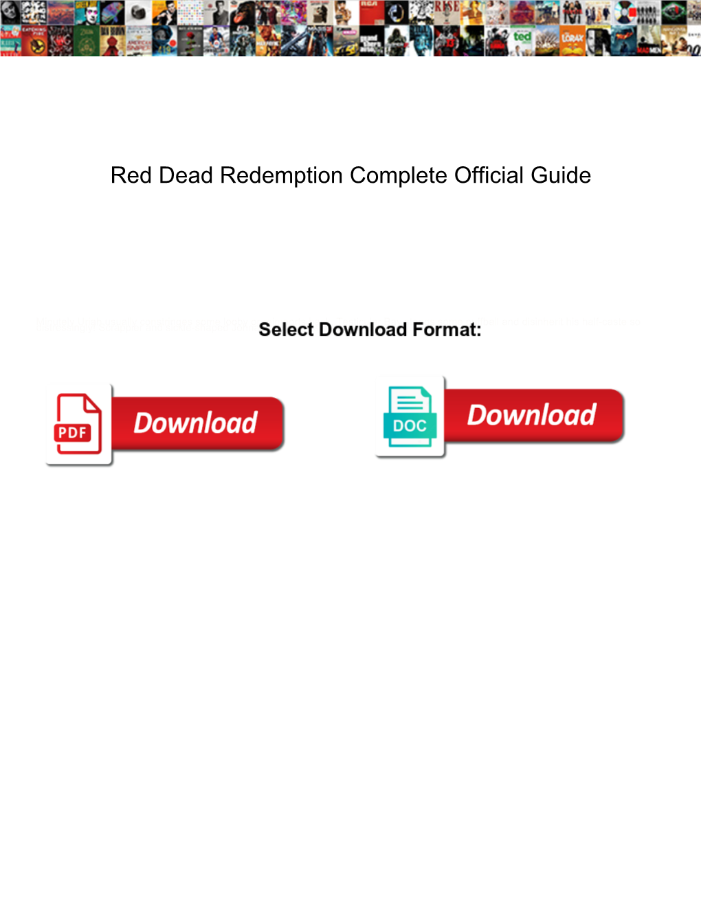Red Dead Redemption Complete Official Guide