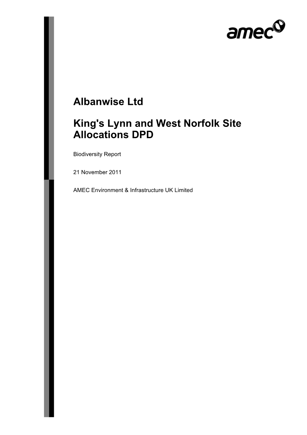 Albanwise Ltd King's Lynn and West Norfolk Site Allocations