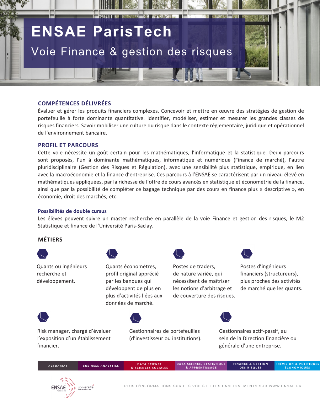 ENSAE Paristech Voie Finance & Gestion Des Risques