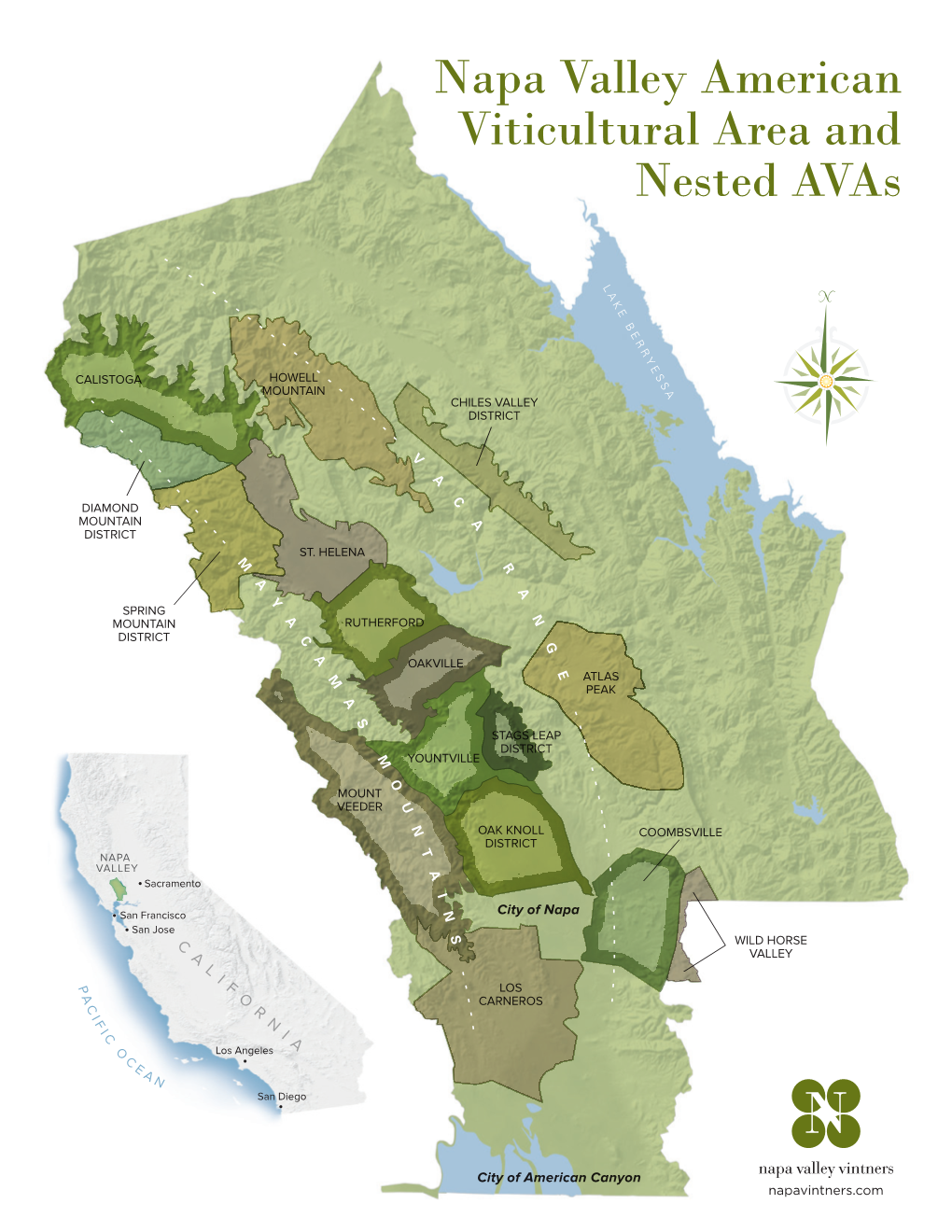 Napa Valley American Viticultural Area and Nested Avas