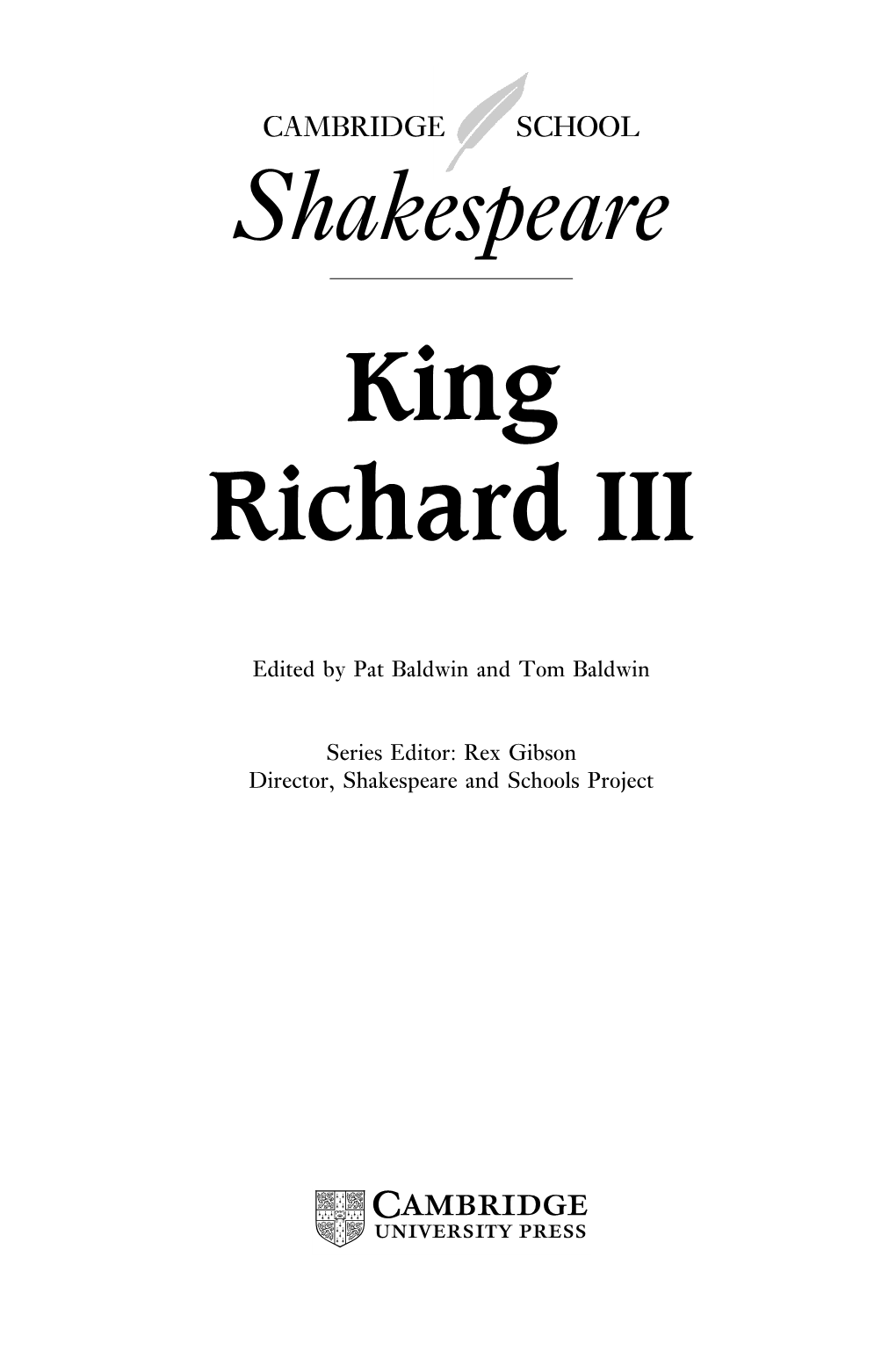 Shakespeare King Richard III