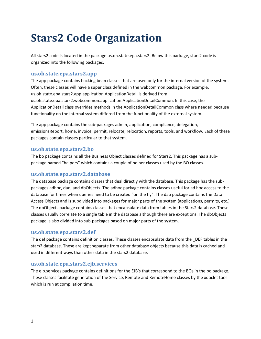 Stars2 Code Organization