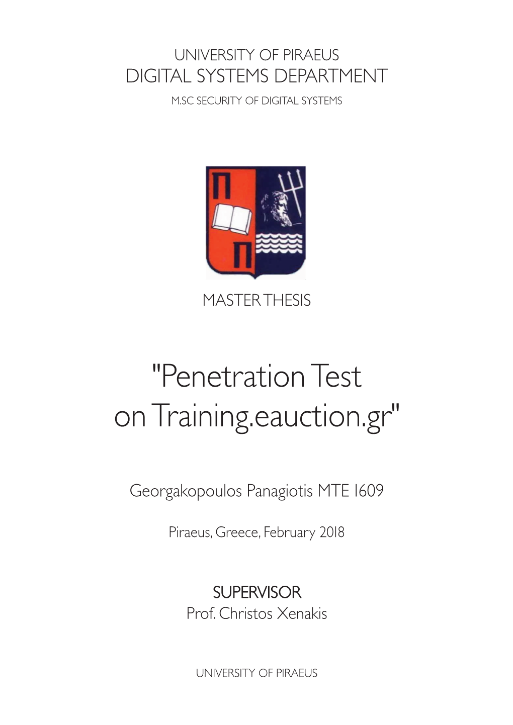 "Penetration Test on Training.Eauction.Gr"