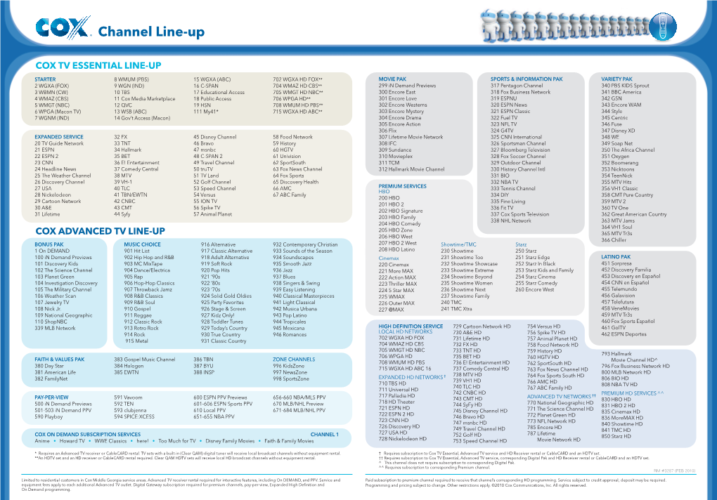 Channel Line-Up