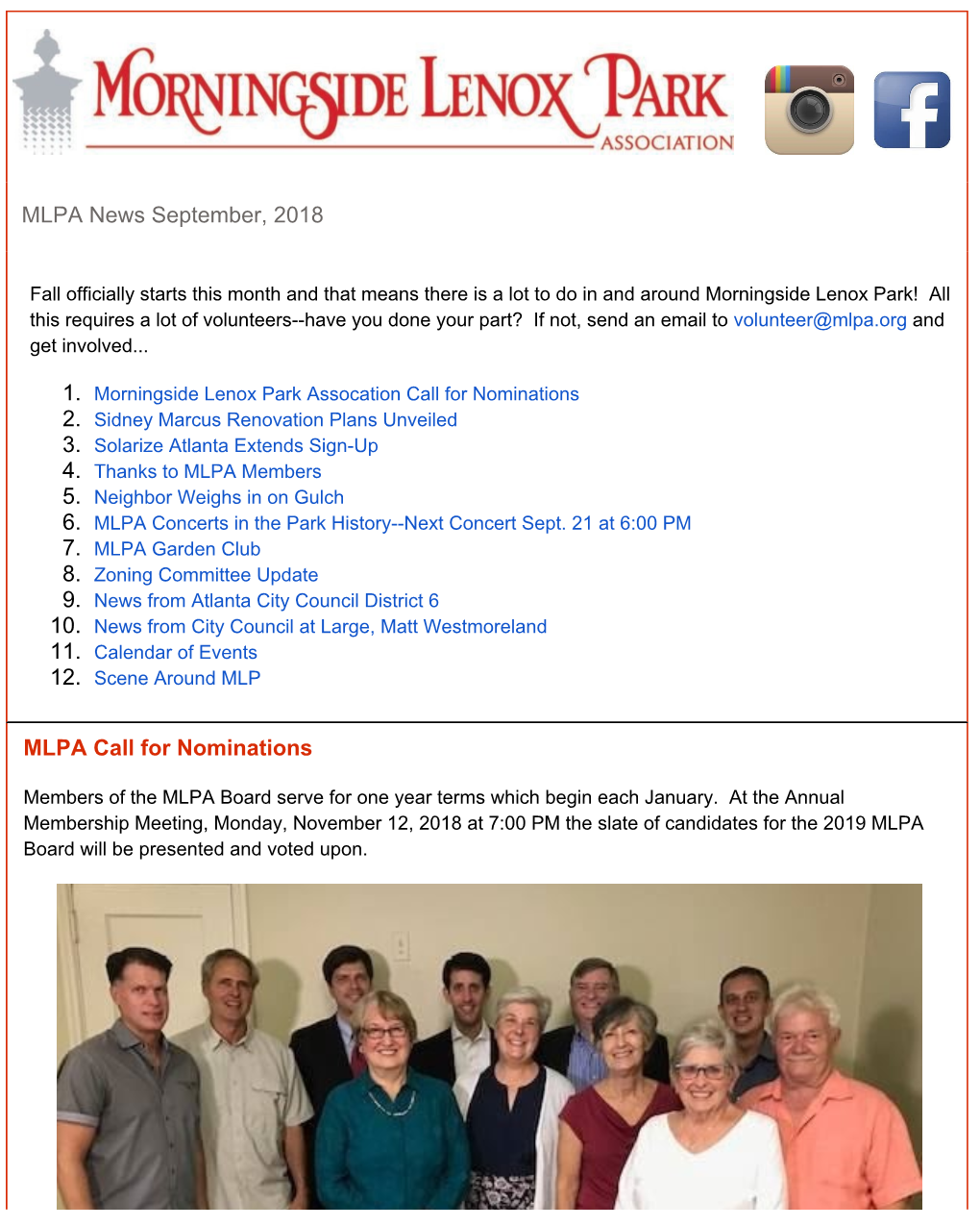 MLPA Newsletter September 2018