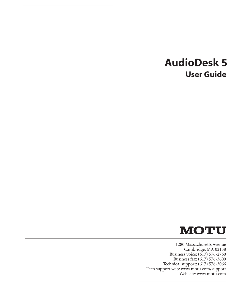 Digital Performer User Guide