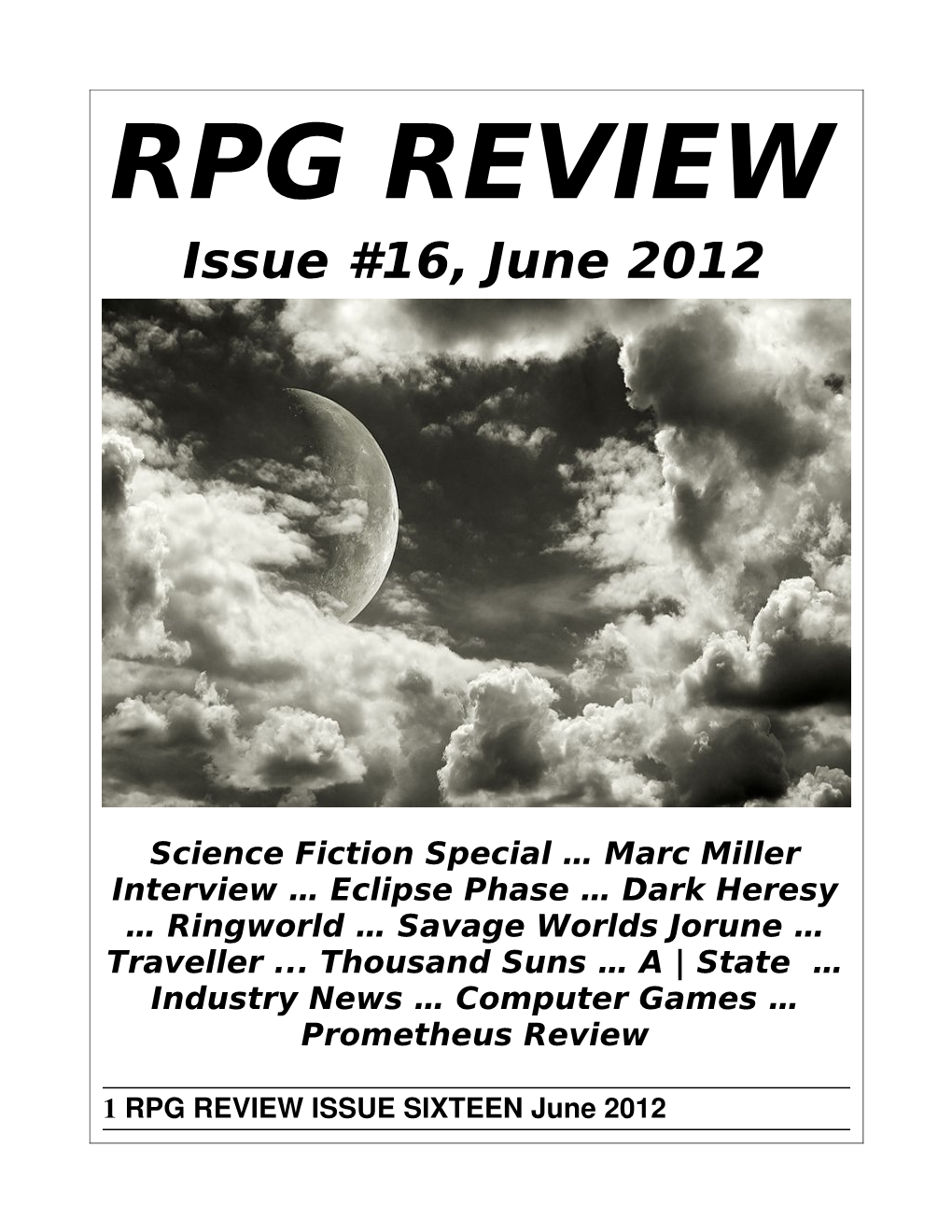RPG Review, Issue 16, June 2012
