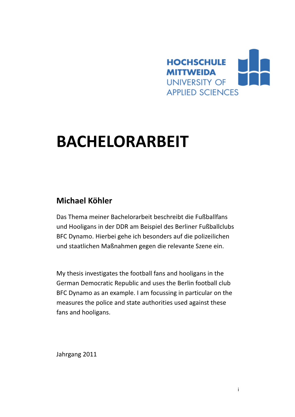 Bachelorarbeit