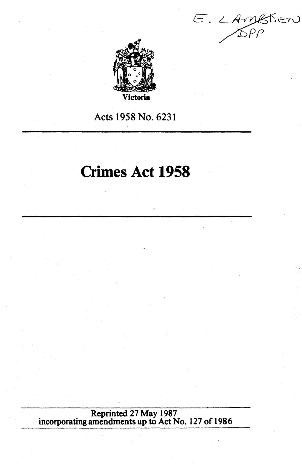 Crimes Act 1958