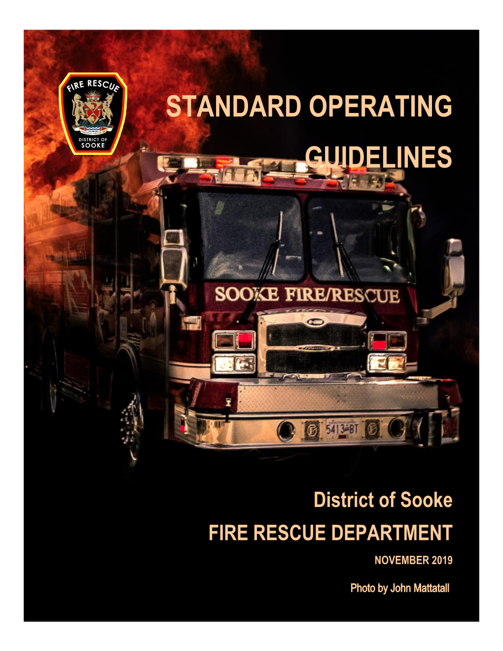 Sooke Fire Rescue: Standard Operating Guidelines